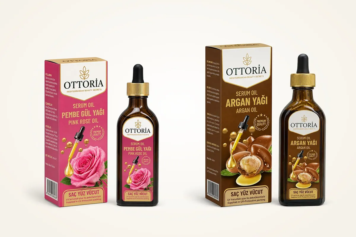 Ottoria Saç, Yüz ve Vücut Yağları serisinden ürünler